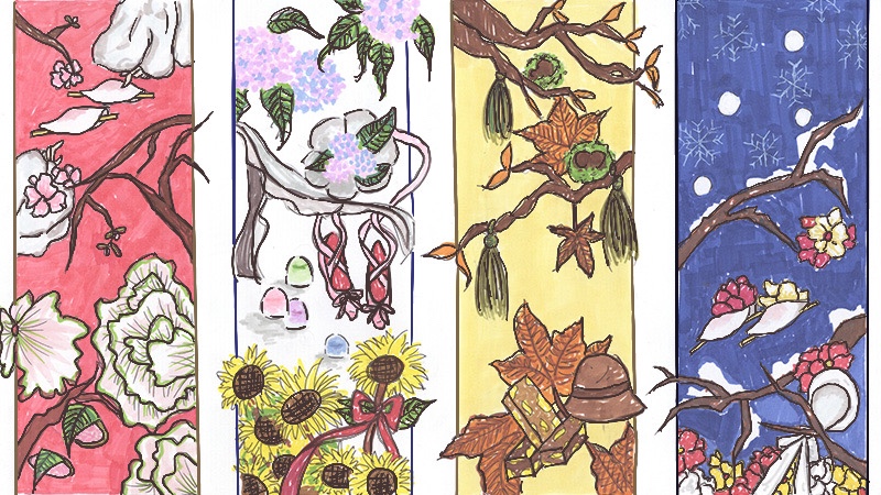 和菓子が持つ四季折々の色彩美や想いを着こなし、未来に届ける